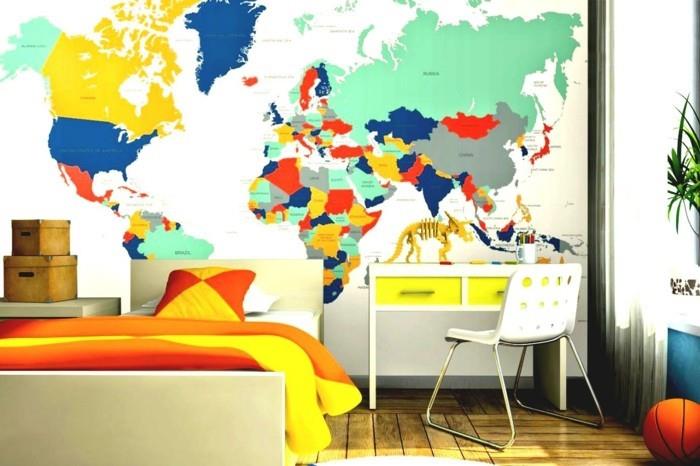 maailmankartta seinänvärinen seinäkoriste lastenhuone puulattia