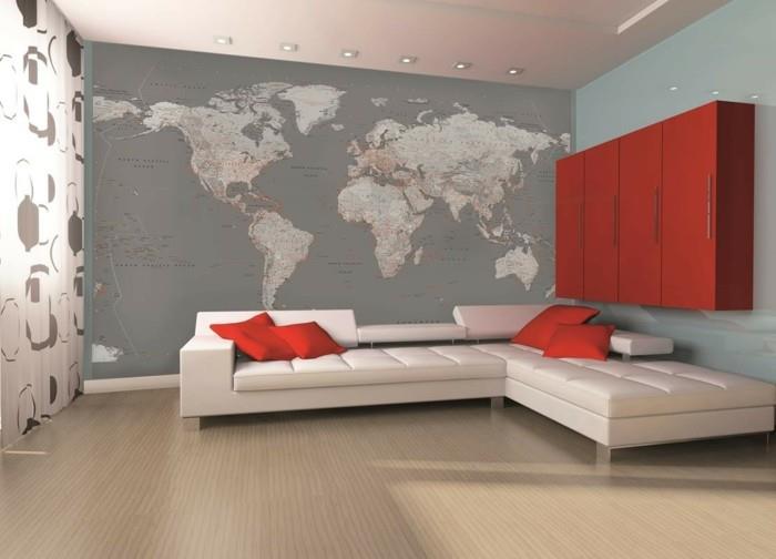 maailmankartta beige kulmasohva olohuone