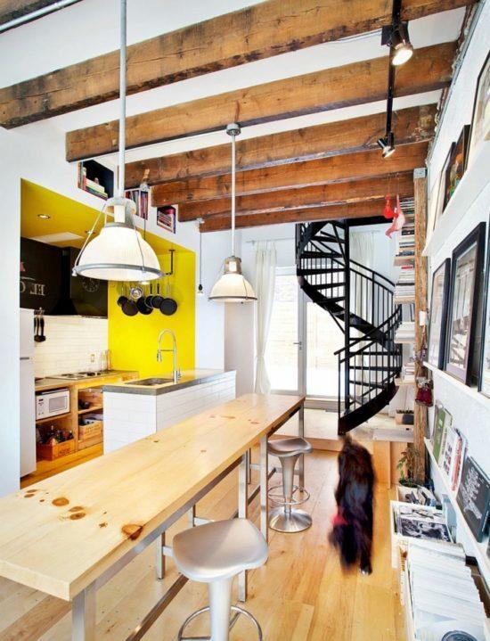 kierreportaat-sisustus-moderni-sisustus-portaikko-musta-sisustus-arkkitehtuuri-ideat-keittiö