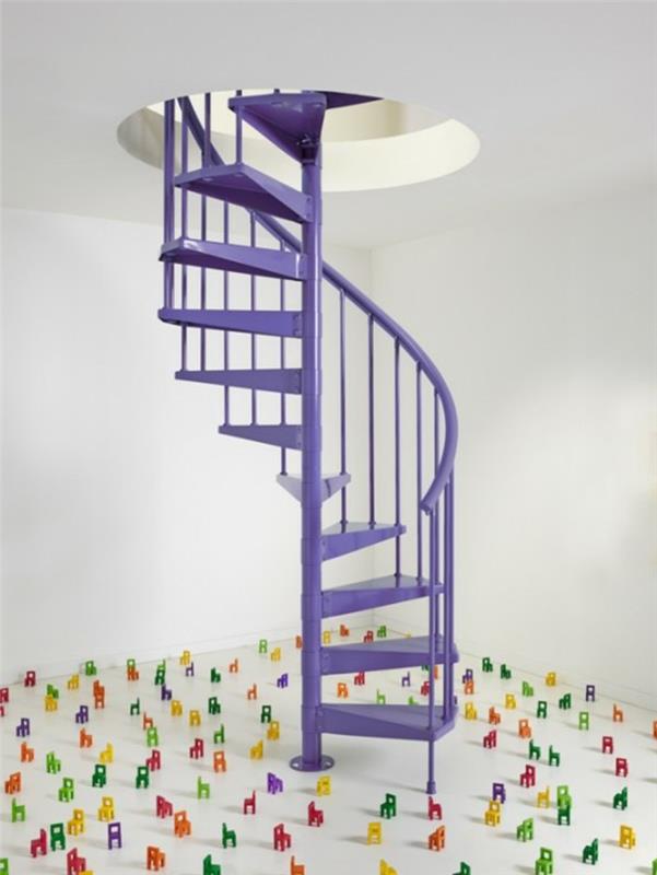 kierreportaat violetti kierreportaiden sarja portaiden pidike