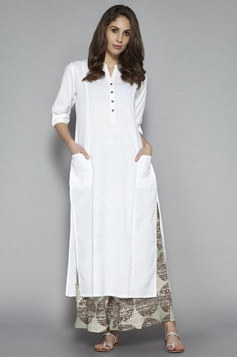 Pakistanske almindelige hvide Kurti