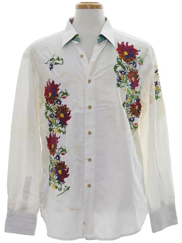 Kashmiri Work White Shirt