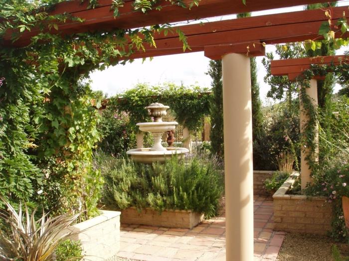 kuinka suunnitella puutarhan italialaistyylinen suihkulähde