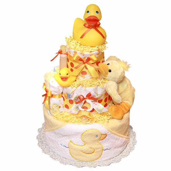 vaippa kakku näpertely ohjeet vauva lahjat syntymä keltainen ankka