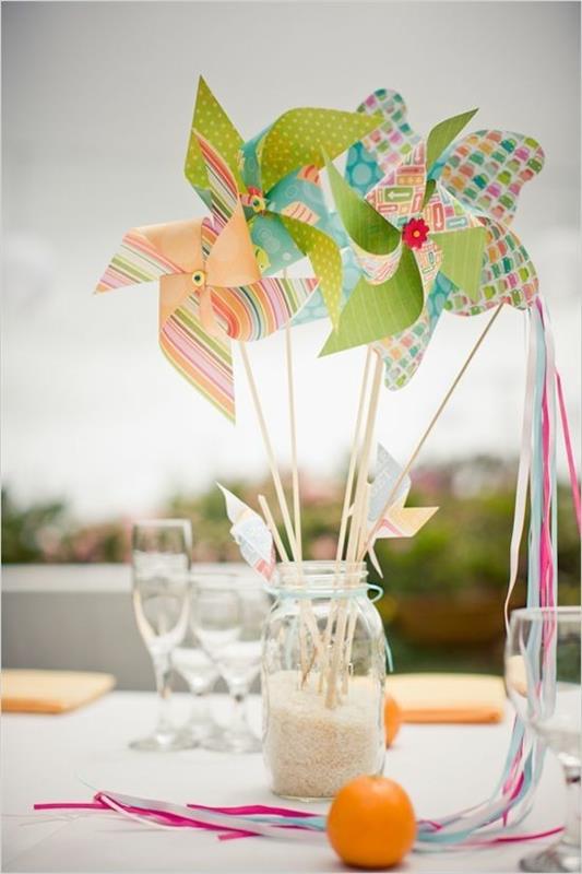 Pinwheels -kesäpöydän sisustusideoita