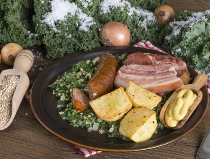 talvivihannekset pohjois -saksalainen keittiö gruenkohl