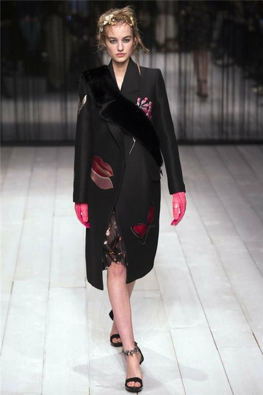 talvikausi trendikäs muoti naisten vaatteet alexander mcqueen