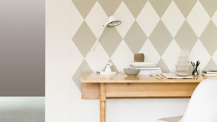 seinät suunnittelu orgaaninen kuvio rhombus beige