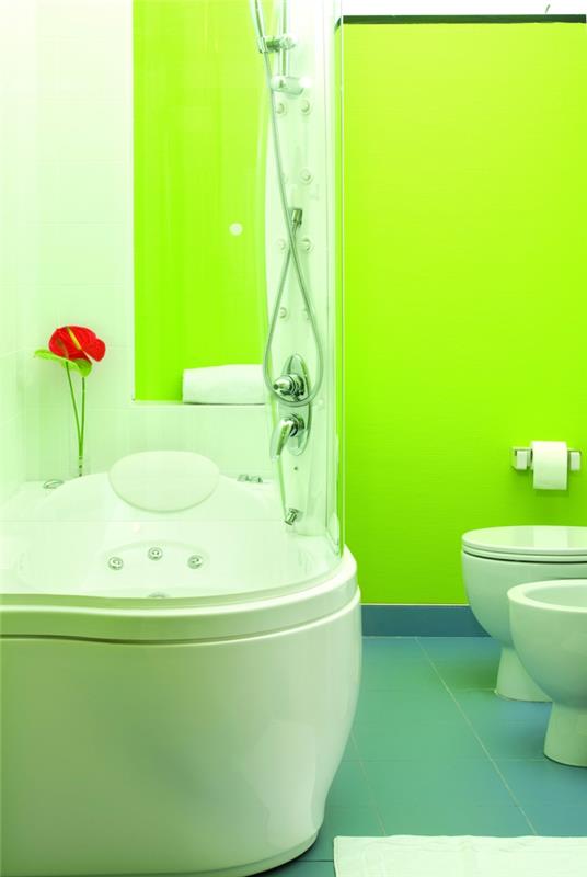 maalaa seinät ideoita kylpyhuoneen vihreät seinät