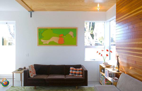 elävä ja koristeellinen taideteos seinä -deco -sohva olohuone