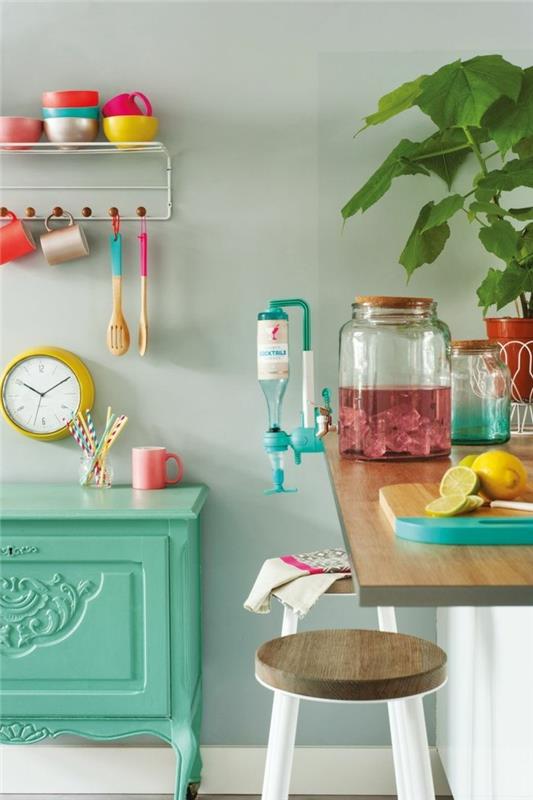 värit yhdistävät eläviä ideoita keittiön väriset huonekalut