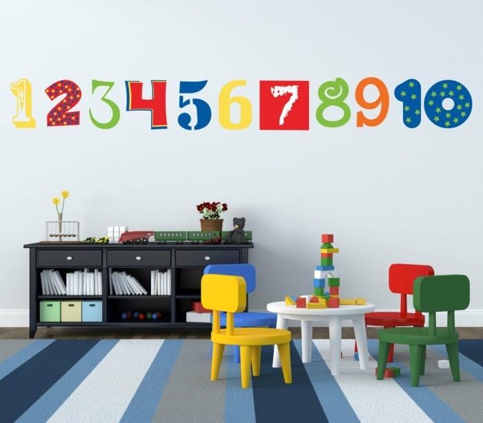 eläviä ideoita lastenhuoneen sisustusideoita numero raita matto