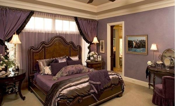 violetit makuuhuoneen sängynverhot päiväpeitteen heitotyynyt