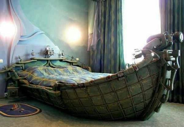 eläviä ideoita makuuhuoneen sänky veneessä