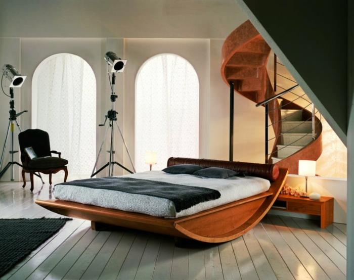 eläviä ideoita makuuhuone fancy sänky sisätilojen portaikko