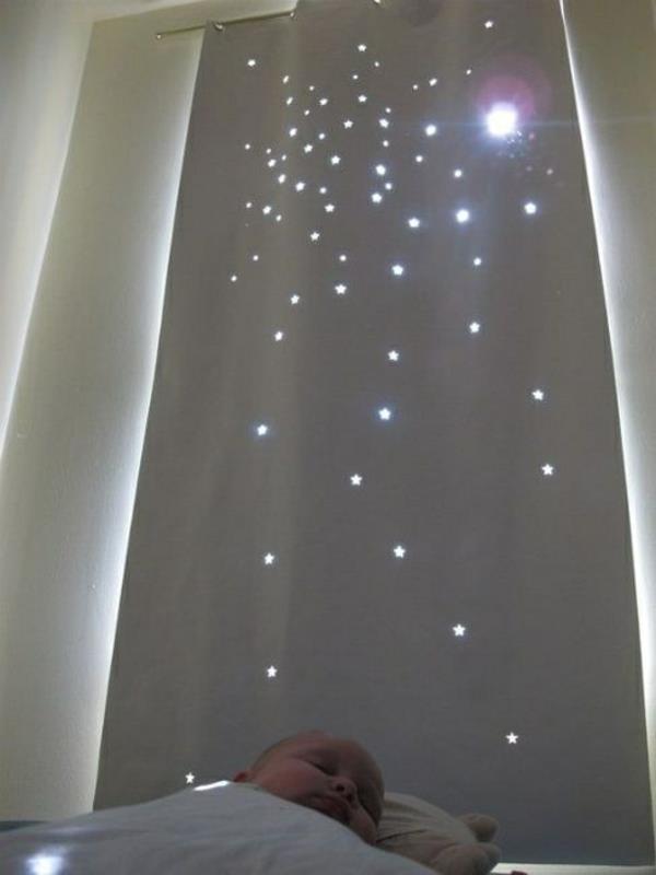 Lasten huoneiden pimennysverhot luovat pieniä tähtiä