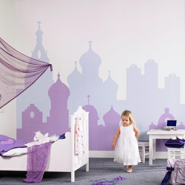seinämaalaus lastenhuone magneettinen violetti lukko