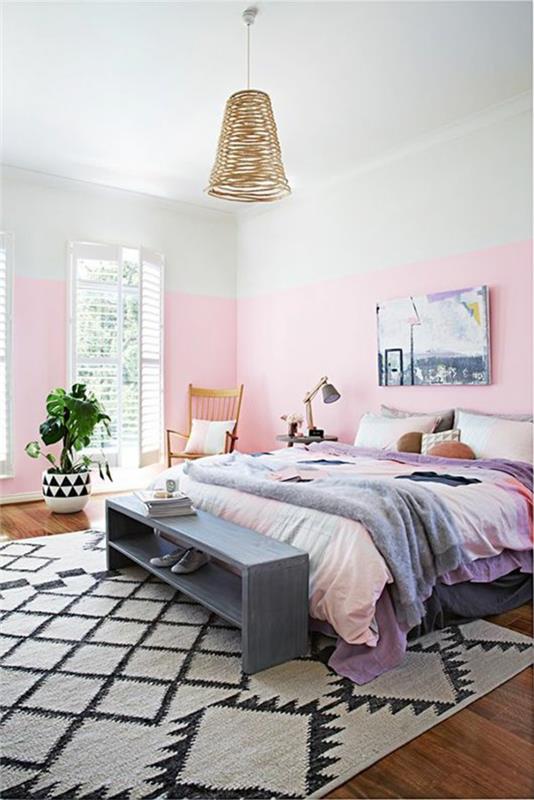 olohuoneen suunnittelu väri seinän väri vaaleanpunainen valkoinen makuuhuone