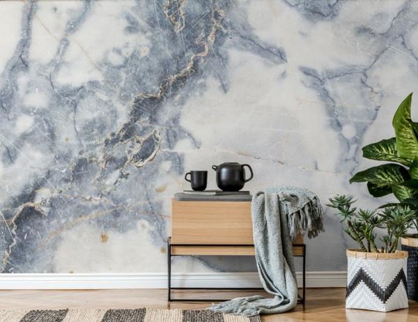 elävät trendit 2021 seinän suunnittelu marmorinen ilme