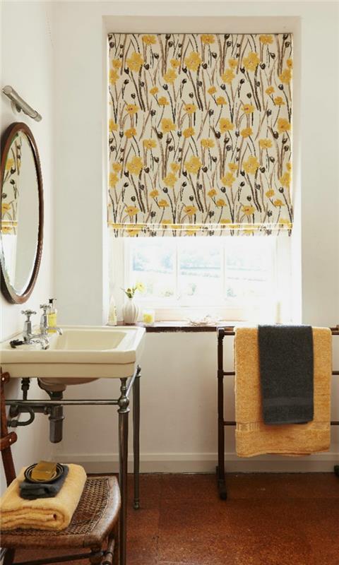 koristele huoneisto kylpyhuone roomalainen sokea kuvio raikas keltainen