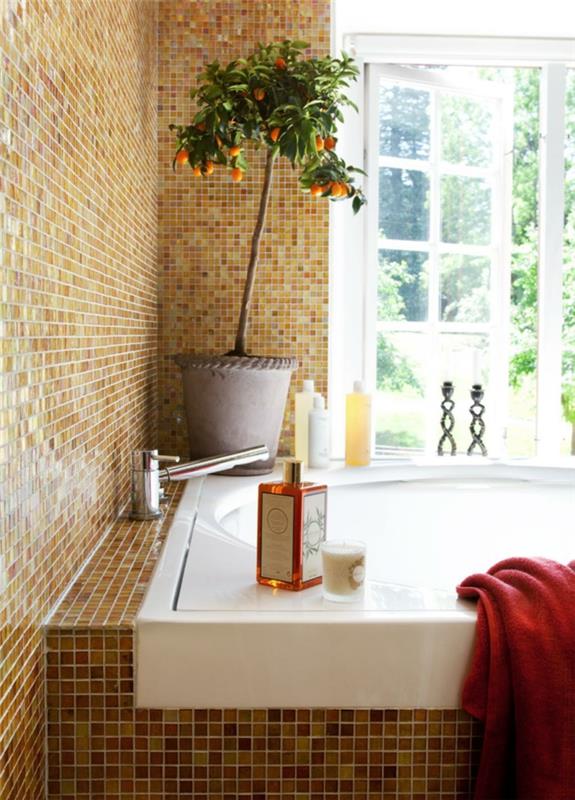 koristele huoneiston kylpyhuoneideoita istuttaa mosaiikkilaattoja