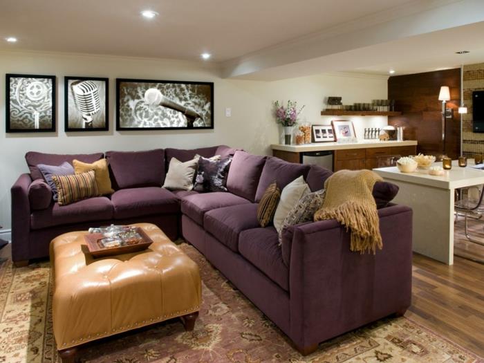 asunnon sisustusideoita pieni olohuone mukava sohva viileä sohvapöytä
