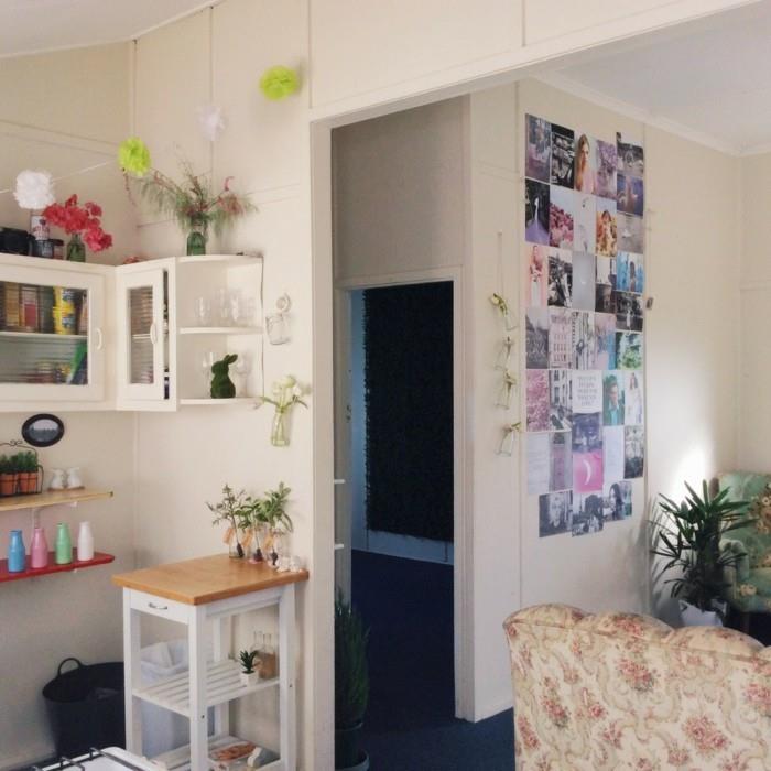 asunnon sisustusideoita tumblr -tyylinen olohuoneen seinäkoriste