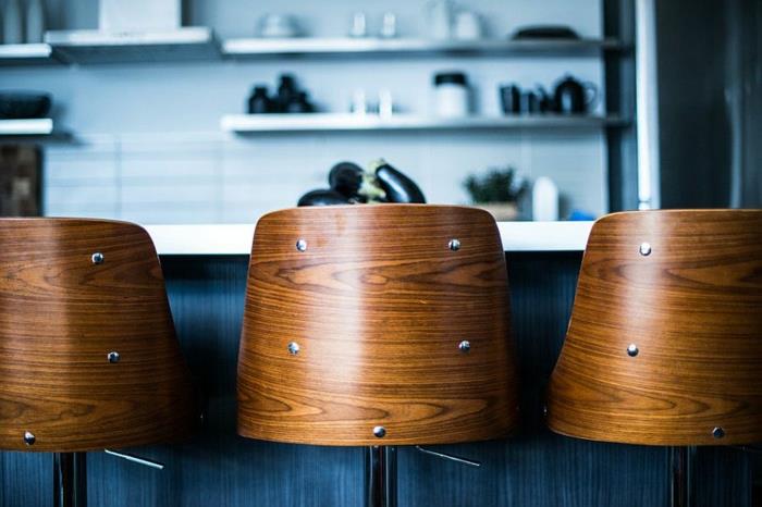 sisustaa asunto tyylikäs baarituoli keittiö