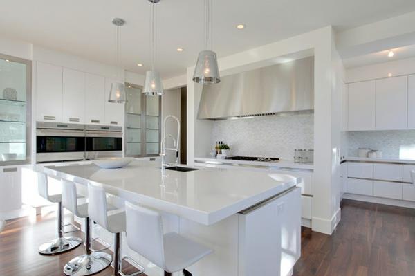 kaunista asunto minimalistinen keittiö design valkoinen