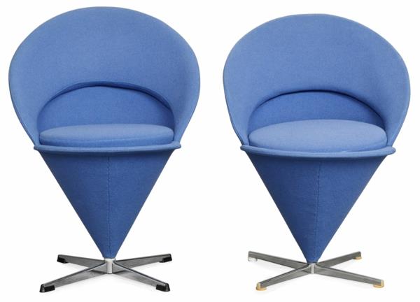 asunnon suunnitteluideoita werner panton siniset tuolit