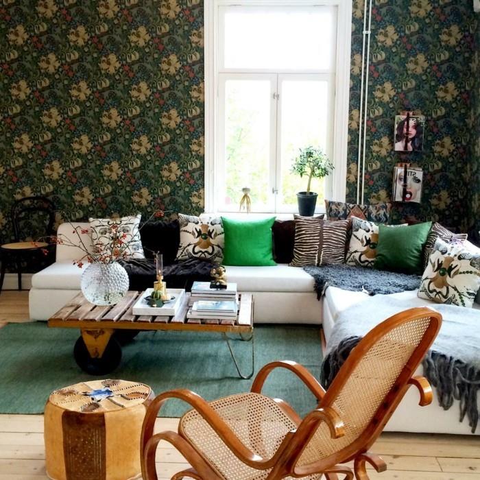 asunnon suunnittelu olohuone kaunis seinän suunnittelu vihreä matto