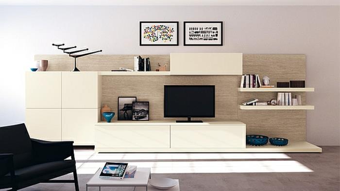 olohuoneen sisustusidea minimalistinen tyyli selkeät linjat yksinkertaisesti modernit