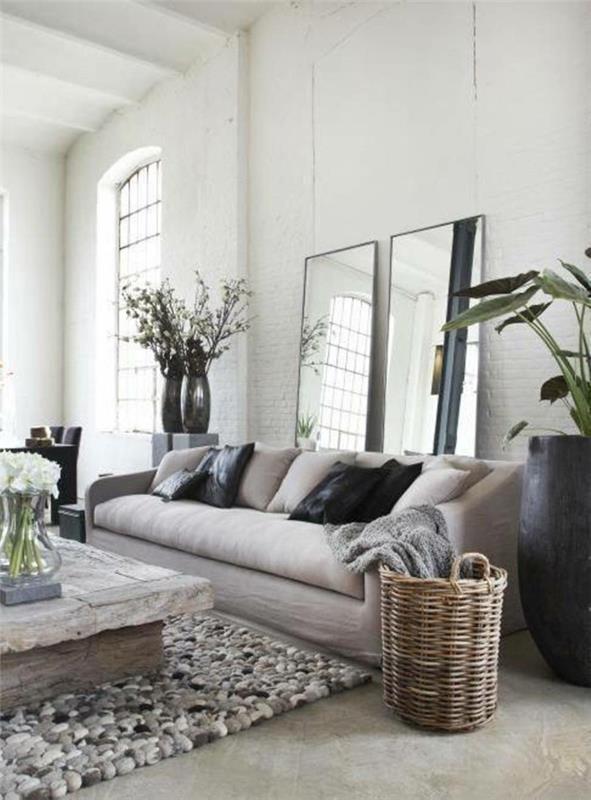 olohuoneen suunnittelu feng shui peilikasveja