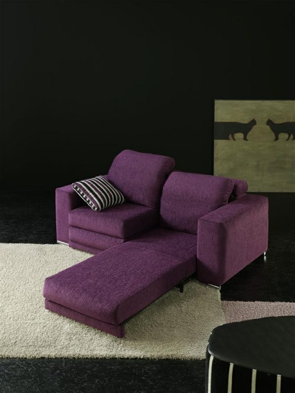 olohuone leposohva loistavat huonekalut violetti