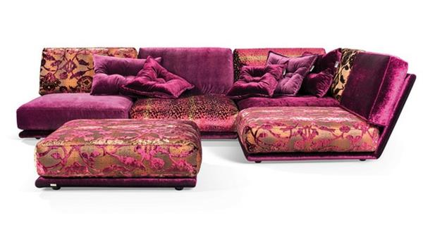 olohuoneen sohvasetti violetti