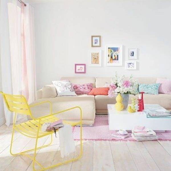 olohuoneen suunnitteluideoita kuvia suunnittelu keltainen tuoli