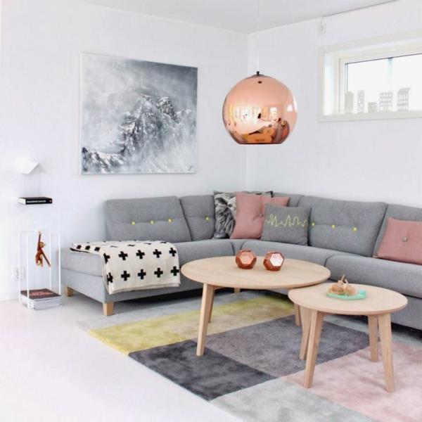 olohuoneen suunnitteluideoita kuvia design riippuvalaisin messinki