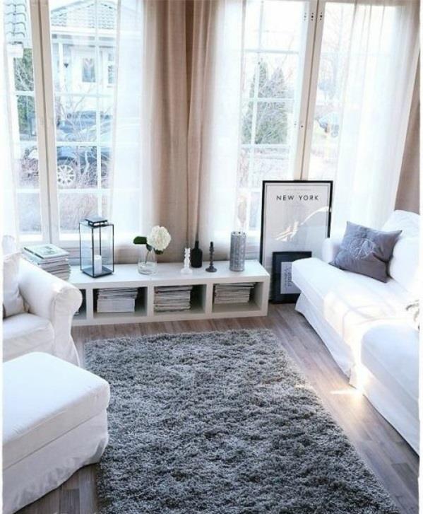 olohuoneen suunnitteluideoita kuvia design -sohva valkoinen
