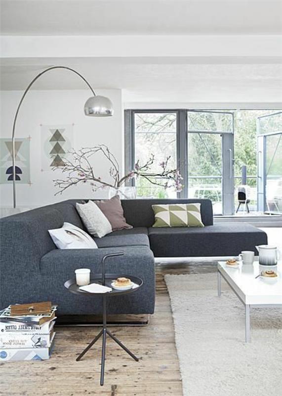 olohuoneen lamput modernit lattiavalaisimet modulaarinen sohva
