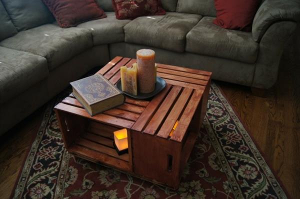 Rakenna oma olohuoneen sohvapöytä puulaatikoista