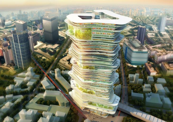pilvenpiirtäjäprojekti arkkitehtuuri tulevaisuuden moderni rakennus Lontoo
