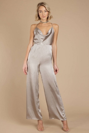 Stilfuld satin jumpsuit