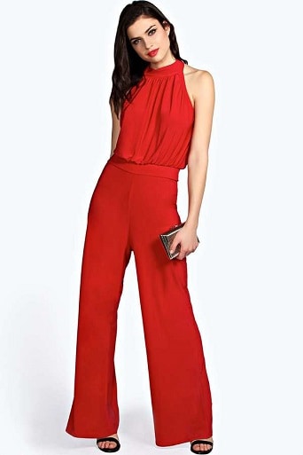 Jumpsuit med halterneck