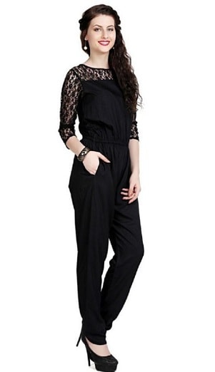 CFM Black Rayon damer jumpsuit