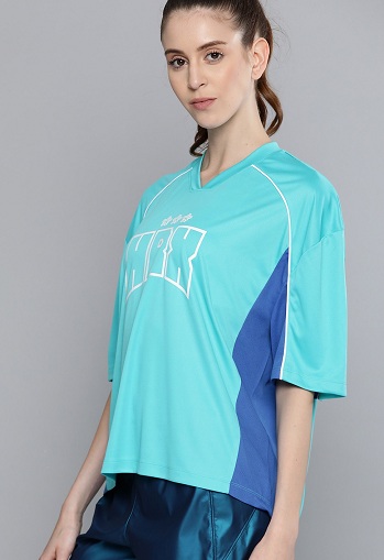 V -hals sports -T -shirt til kvinder
