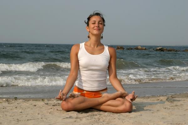 jooga rentoutuminen lotus asana