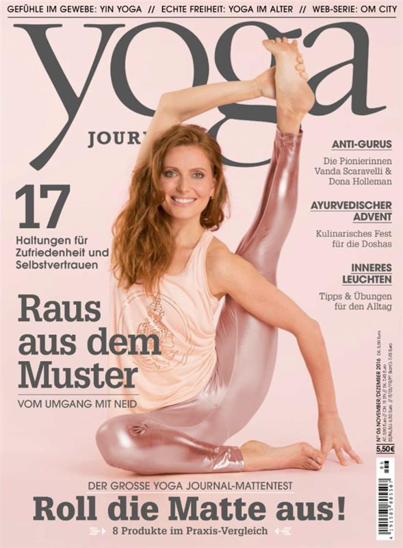 jooga lehti aikakauslehti asanas ayurveda itseluottamus tyytyväisyys