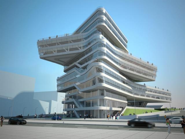 zaha hadid arkkitehtuuri suunnittelu moderni arkkitehtuuri hanan asennus