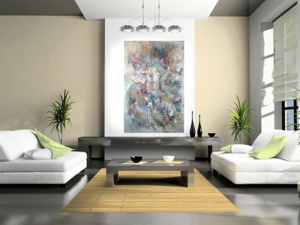 maalaus taide olohuoneen sohvat sohvapöytä