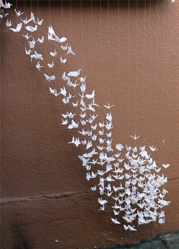 huoneen sisustus diy origami -linnut tekevät itse